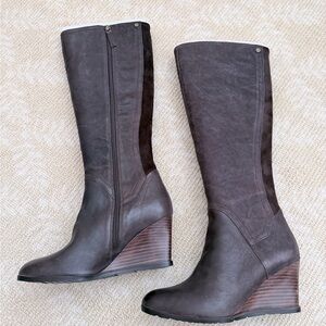 Franco Sarto Dark Brown Heeled Boots